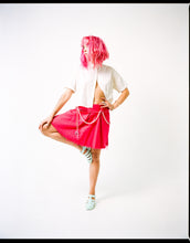 Load image into Gallery viewer, DISTRESSED BOX PLEAT SKIRT
