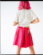 Load image into Gallery viewer, DISTRESSED BOX PLEAT SKIRT
